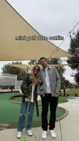 I got upset he wasn’t letting me win lol ⛳️  #couplesoutfits #fitcheck #maternitystyle #21weekspregnant #pregnantlife #bumpstyle #maternityfashion #dateideas 
