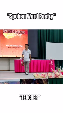 Nakakakaba pero kinaya! 🥺💛 #spokenwordpoetry  #Teacher #fypシ Thanks Jen for the video! 