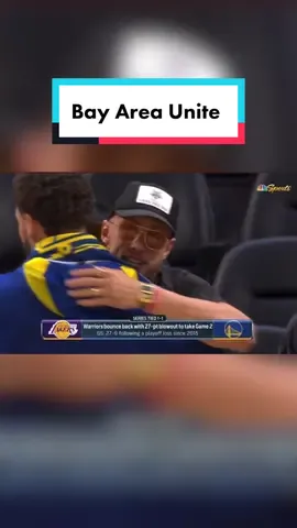 Do it for the Bay 🤟☹️🤟 #49ers past and present were in attendance to cheer on the @warriors to another playoff victory. #FTTB #BayAreaUnite 