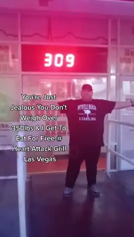 You can eat for free at Heart Attack Grill Restaurant in Las Vegas if you weigh over 350lbs 😲  #lasvegas #lasvegasfood #lasvegasrestaurants #heartattackgrill #fyp #vegas 