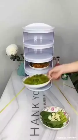 Menjaga makanan tetap higienis. Mudah dibersihkan. disign rak bulat menyesuaikan anda. tutup transparan memudahkan mengecek makanan. #tutupsajisusun #raksusun #serbamurah 