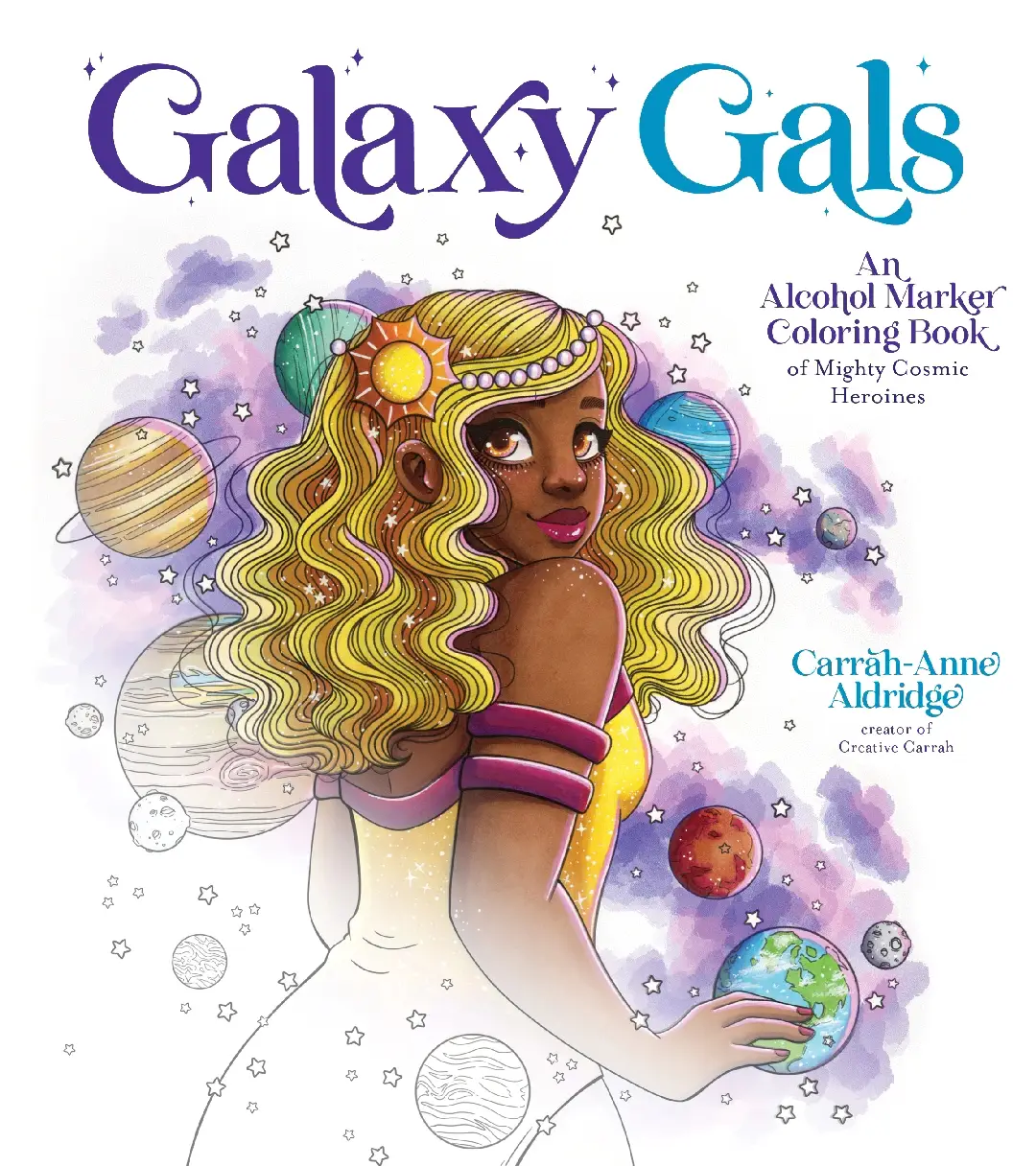 It's OFFICIAL! I have a coloring book coming out 🤩 #galaxygals #art #coloringbook #marker #women 