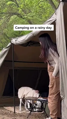 Rainy day camping ☔️#Outdoors #camping #campinglife #yumecamp #campervan #campinggear #enjoylife #foryou