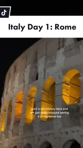 Our first night of our Italy trip! Our airbnb was literally a 5 minute walk from the colosseum 🤌🙏 #italy #rome #Vlog #visititaly 