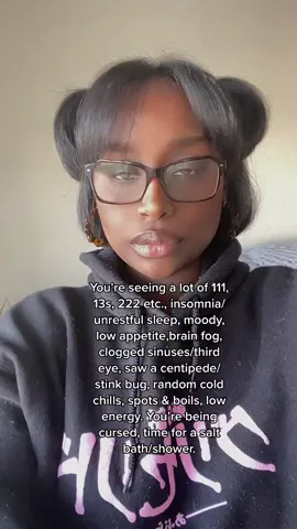 **Please use discernment and go to a medical professional and rule out any medical reasons. 🤍 #fyp #fypシ #blackmagic #evileye #voodoo #witchcraft  #plutoreturn #spiritualtiktok #witchesoftiktok #viraltiktok #truth #bruja #hoodoo #evilspirit #spiritualtok #babywitchtok #babywitchtips #nazar