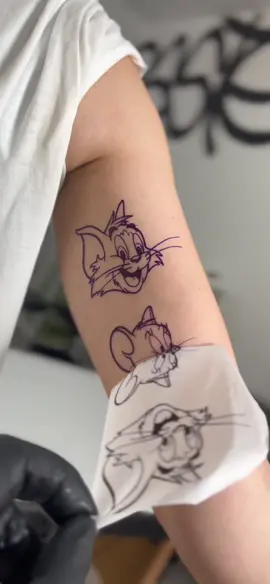 Tom & Jerry #tattoo #dotwork #cartoon #canarias #grancanaria #laspalmas #linework #🇮🇨