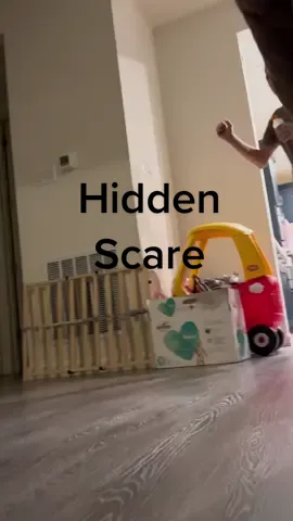 Scared him but he didn’t scream 😂 I was hiding on the floor in front of the couch 🤣 #scareprank #scare #prank #couplesprank #scaringmyhusband #scaringpeople 