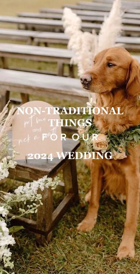 Non-traditional wedding ideas | episode 6  YES, we are obsessed with our dogs. YES we will cancel plans on you because of them. And most importantly, YES they will be attending our wedding. Fluffy ring bearers ✔️  Could not imagine depriving them of getting ready with us in the morning, and watching us get married and likely cause LOTS of trouble. KIDDING. But honestly i can see muddy paw prints on my wedding dress already 😅🥲🫶🏽  #nontraditionalwedding #weddingtiktok #weddingdogs #goldenretriever #retrieverlife #weloveourgoldens #weddingday #weddingidea #nontraditional #2024bride #bridetobe #bridesoftiktok #weddingtipsandtricks #weddingtips #funweddingideas #bride 
