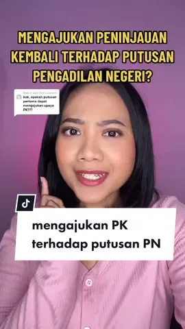Replying to @Good Tools bisa ga sih mengajukan peninjauan kembali terhadap putusan pengadilan negeri? #klinikhukumrubi #serunyabelajarbareng #melekhukum #belajarhukum 