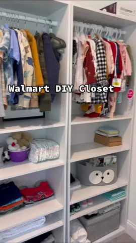 I used walmart bookshelves to build a nursery closet on a budget. It cost me less then 85$ for 2 bookshelves and 2 rods, but i will add a third one.  #fyp #foryoupage #fypシ #walmartfinds #walmartbookshelf #nurseryclosetideas #dressing #closetonabudget #viral #explore #closetdiy #الحياة_في_أمريكا #الغربة #جزائرية 