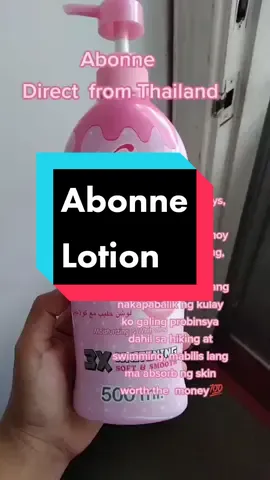 Original Abonne Lotion from Thailand available dito sa Tiktok guys😍 just click the yellow basket to order and for more details💯 #abonnelotion #abonnelotionoriginal #abonnelotionwithcollagenreview #abonnelotion✨ 