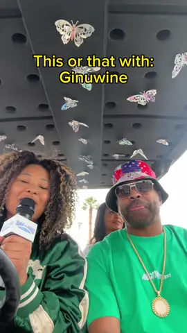 This or that with Ginuwine 🦋 #loversandfriendsfest 