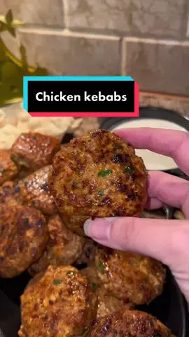 Chicken kebabs *forgot to write 1 egg and 2 tbsp bread crums!* sorry! #chicken #kebab #chickenkebab #EasyRecipe #yum #fyp #Recipe #Foodie #tiktokfood #وصفات #وصفات_سهله 