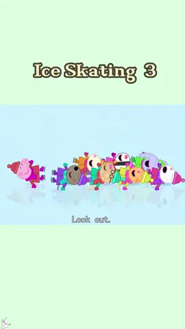 Ice skating 3 #peppapig #cartoon #foryou #tiktok #funny #interesting #fyp #uk 