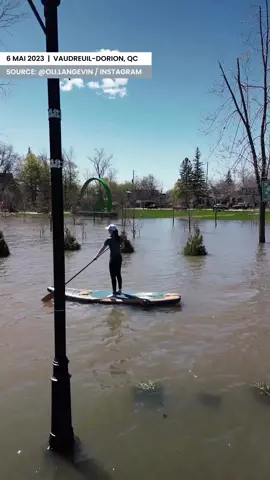 Des images éloquentes. Ayons une pensée pour toutes les personnes qui sont touchées de près ou de loin par les inondations printanières.  🎥: @oli.langevin  #Qc #Inondations #Printemps #Meteo #MeteoQc