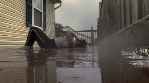 Go lay in the rain for your mental health. Trust me; it's not just drops of water. #layingintherain #rain #therapy 