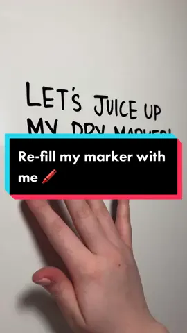 Re-Fill my whiteboard marker with me 🖍️ #fyp #asmr #whiteboard #satisfying #marker #drawing #refill 