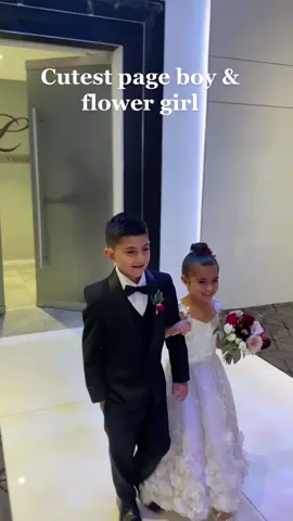 How cute is this bridal party entrance ✨ #weddingsinaustralia #flowerswithdevotion #weddingday #weddingentrance #pageboy #flowergirl 