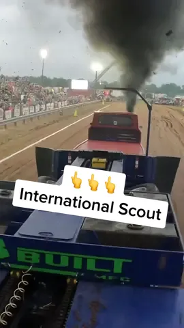 Check out this awesome International Scout Pulling Truck!! #internationalscout #truckpulling #truck #dodge #dodgecumminsturbo 