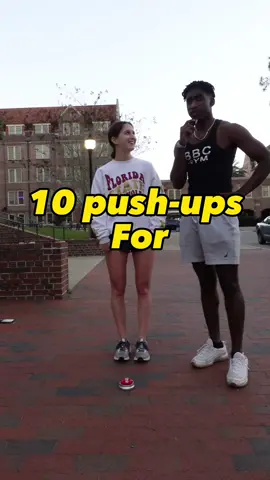 Was She Strong ???  #collage #pushups #funny #fyp #foryou 