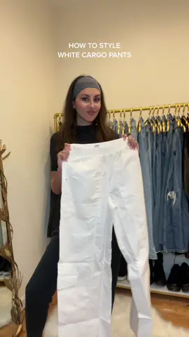 we loveee a cargo moment #howtostyle #cargopants #whitecargopants #macysstylecrew #iworkatmacys everything is 🔗🔗 #ltk 