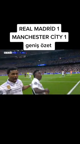 REAL MADRİD 1 MANCHESTER CİTY 1 #sampiyonlarligi #realmadridcf #cristianojr 