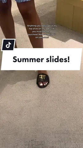 Summer slides and sandals!!! Yall have been stressing meeeeee 😂😂😂 use my link or dm ya girl! #getstyledbygab #saksstylist #fyp #viral #fashiontiktok #fashioncommentary #saks #sandals #slides #fashiontiktok #fashioncomedy #Summer 