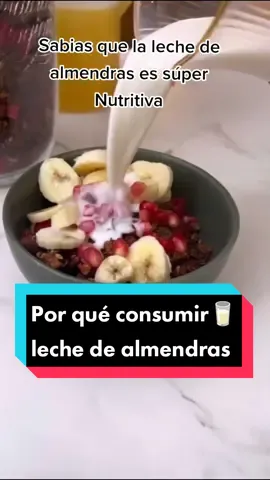 🔰 Incorpora la leche de almendras a tu alimentación no esperes más 😋  🚨Visita mi perfil para obtener más consejos saludables #leche #sinlactosa✔ #almendras #saludable #comidasaludable #salud #diabetes #mujeres #hombres 