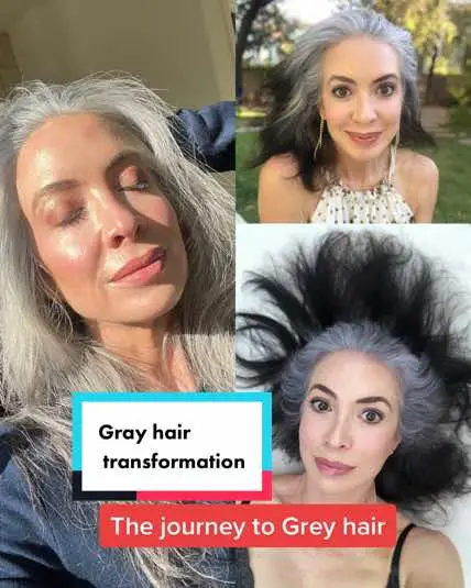 Beginning, Middle, and end. One of My greatest  fear's ( my grey roots), Turned out to be one of my greatest assets.  My gray hair journey gave me time to renegotiate everything I thought about Beauty, Aging, and my worthiness as a woman. What I realized is gray is it color like any other, and having a certain hair color doesn't make me less then. Letting go of the tight grip and negative beliefs that I had around gray hair, allowed me to soften on the inside, to see myself and others more grace than ever before. I know it sounds odd, but I believe it's a mind shift,Like this, that actually makes us more beautiful. No matter what our age, no matter what our hair color, size or shape.  The mind is a beautiful thing,  and the more we can see things with love and grace, the more beautiful we and those around us become. XOXO,V🌸 #transformationTuesday  Last hair color 09/26/2019 #Silverliberation #BeforeAndAfterHair #Grombrehair #Grombre #SelfAcceptanceJourney #Platinumblonde #BeautyStandards #DitchThedye ##Silversisters##GrayHairWomen##Over50Beauty##Over50BeautyInfluencer#LasVegasInfluencer#g#greyhairmodelr