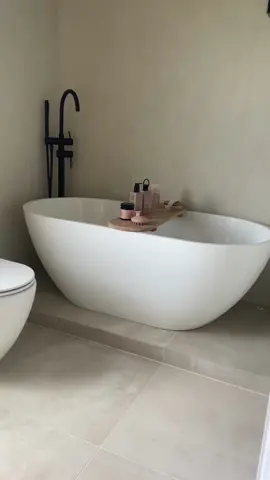I wanted a bath in a matte finish for the aesthetic but a polished interior so that it is easy to clean and soft against the skin. I managed to find a bath with a dual finish from @World of Lusso , matte exterior and polished interior. #freestandingbath #bathtub #bathroommakeover #bathroomremodel #bathroomremodel #bathroomrenovation 