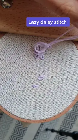 The lazy daisy stitch is a series of single, or detached, chain stitches formed around a center point. It is commonly used to create simple embroidery flowers since it has a loopy, petal effect to it.🌼 I hope that this tutorial was helpful for you!🥰 #handembroiderywork #handembroiderydesign #springembroidery #embroiderypatterns #flowerembroidery #floralembroidery #embroiderybeginners #embroiderystitch #lazydaisystitch #embroiderytutorial #embroiderytutorials 