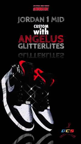 Custom Glitter JORDAN 1 Mid/ ANGELUS GLITTERLITES#-Metallic Pewter/Flat Black Angelus leather paint- Silver Spark/Tuxedo Black GLITTERLITES by Angelus-Painted by hand Special request for Dr. B. A. Davis….”RED”  #instagram#custom #2023 #jordan #feelgood #painting #art #artoftheday #artgallery #tiktok #delta#louisiana #glitter#panda #millionairemindset #spring #deltasigmatheta  l