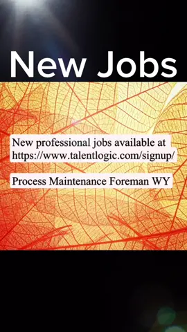 New professional jobs available at  https://www.talentlogic.com/signup/ #executivesearchcompany #executive #search #company #operating #professionals #projectmanager #Buyer #topjobs #csuite #resume #csuite #career #leadership #staffing #jobplacement #newjobs #executivestaffing  #maintenanceforeman 