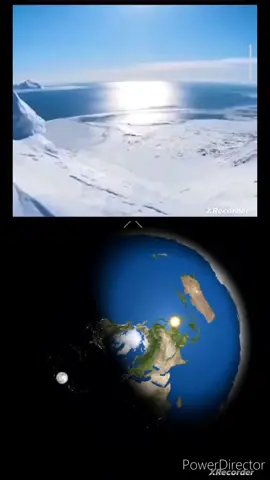 Pole North, Flat Earth ! Midnight Sun in the Arctic.