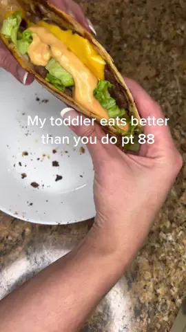 the viral big mac tacos did not dissappint!  #toddlermeals #toddlermealideas #toddlerfood #toddlerdinner #MomsofTikTok #whatmykidseat #viral #fyp #smashedtacos #bigmac #bigmactacos #trending #Recipe 