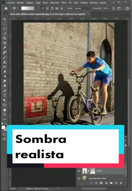 Crear sombra realista con #photoshopcc2022 #learclass #estudiasinlimites #diseñografico 