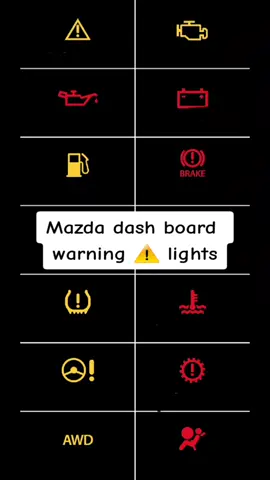 #mazda lights you never knew #dashboard warning lights  #viral