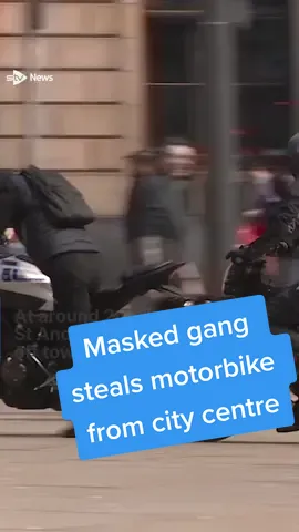 A masked gang has stole a motorbike in front of TV cameras in Edinburgh city centre. #Motorbikes #stvnews #news #stolen #edinburgh #scotlandnews #uknews #motorcycle 