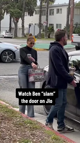 “Miserable” #BenAffleck goes viral for “slamming” the door on #jlo.  