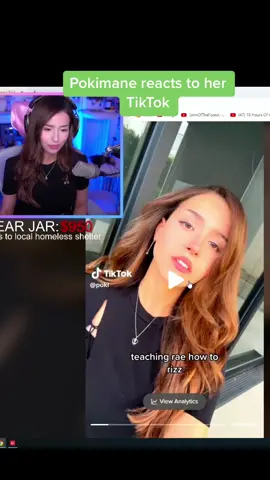 Pokimane shows her tiktok to chat #foryou #pokimane #twitchclips 