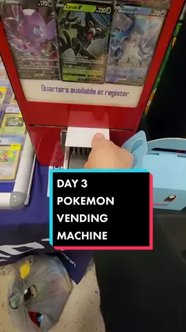 Day 3 Getting Pokémon Card from Vending Machine! #pokemoncards #pokemonvendingmachine #vendingmachine #mystery #fyp #pokemon 