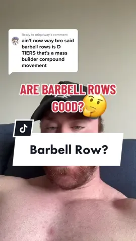 Replying to @miquiway The Barbell Row will still provide a stimulus, though it’s just not that great of an exercise for hypertrophy #bodybuilding #fy #motivation