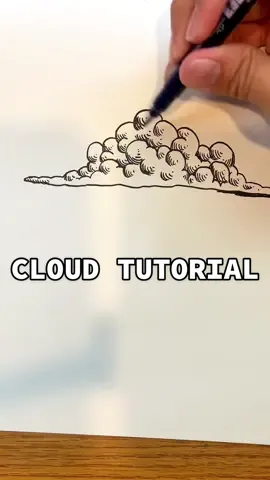 How to draw clouds☁️ #art #tutorial #howto #drawing 