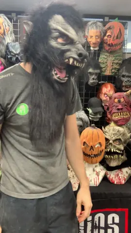 Trying on the NEW Howler mask!! 🐺 Found at Zagonestudios.com  #wolf #werewolf #halloween #halloweenmask #costume #costumeideas #bigbadwolf #madetowear #handmade #create 