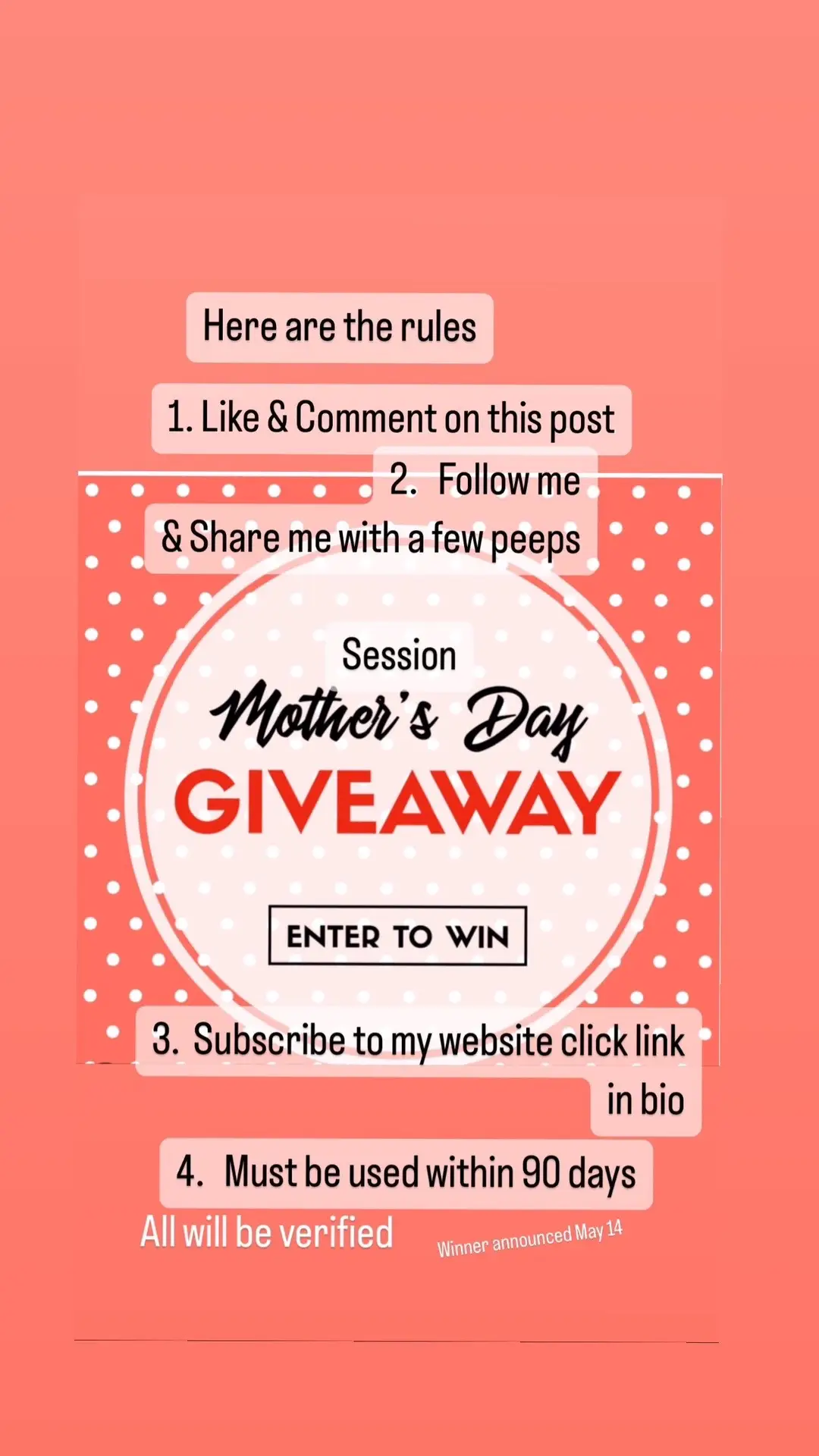 Its time please follow the rules announced on May 14 show me some love enter to when. Must follow all rules on post #giveaways #somatichealing #losangeles #healing #foryou #fyp #trusttheprocess #lowbackpain #trauma #traumaresponse #traumahealing #heal #friday #mothersday 