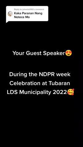 Replying to @johanie092 during the NDPR week Celebration at Tubaran LDS Municipality. The you MSSD Tubaran for inviting me as your Resource Speaker 🥰 #alhamdulillah #proudPWDhere #PDAO #LGUkapataganLDS #fyp 