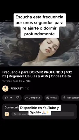 Relajación para dormir o meditar 🙏🏻✨ #432hz #solfeggio #fyp #insomnio #frecuenciassolfeggio 