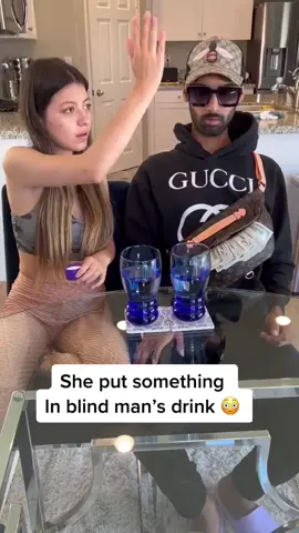 She put something inside his drink and he didnt know 😳 #couples #drama #LearnOnTikTok #fyp #trending #viral @TikTok @tiktok creators 