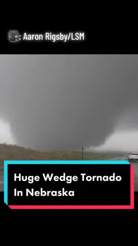 The massive tornado whipped up dirt and debris as it was in progress. #tornado #Nebraska #NEwx #weather #weathertok #news #fyp #foryou 