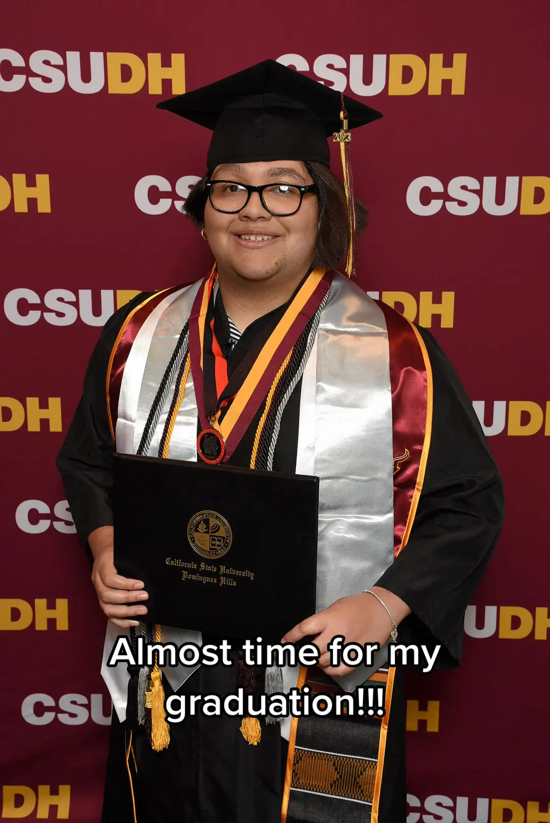 It’s almost time for my graduation!! Time went by fast! First, I was finished with my Senior Showcase. Now, it’s the big finale! #ohtheplacesyoullgo #csudhgrad23 #onceatoroalwaysatoro @CSUDH 